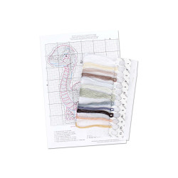Cross stitch kit "Charming Diplodocus" 12 x 10 cm SR-1345