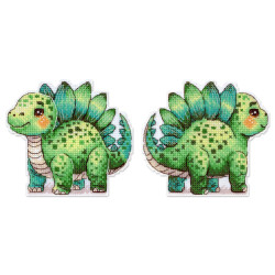 Cross stitch kit "Baby Stegosaurus" 10 x 10 cm SR-1344