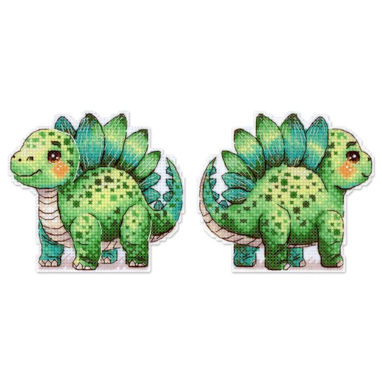 Cross stitch kit "Baby Stegosaurus" 10 x 10 cm SR-1344