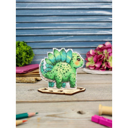 Cross stitch kit "Baby Stegosaurus" 10 x 10 cm SR-1344