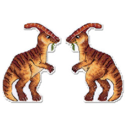 Cross stitch kit "Dinosaurs. Parasaurolophus" 12 x 9 cm SR-1340
