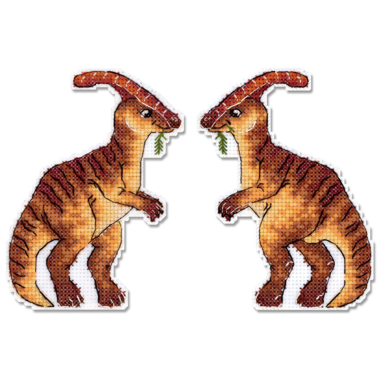 Cross stitch kit "Dinosaurs. Parasaurolophus" 12 x 9 cm SR-1340