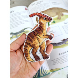 Cross stitch kit "Dinosaurs. Parasaurolophus" 12 x 9 cm SR-1340