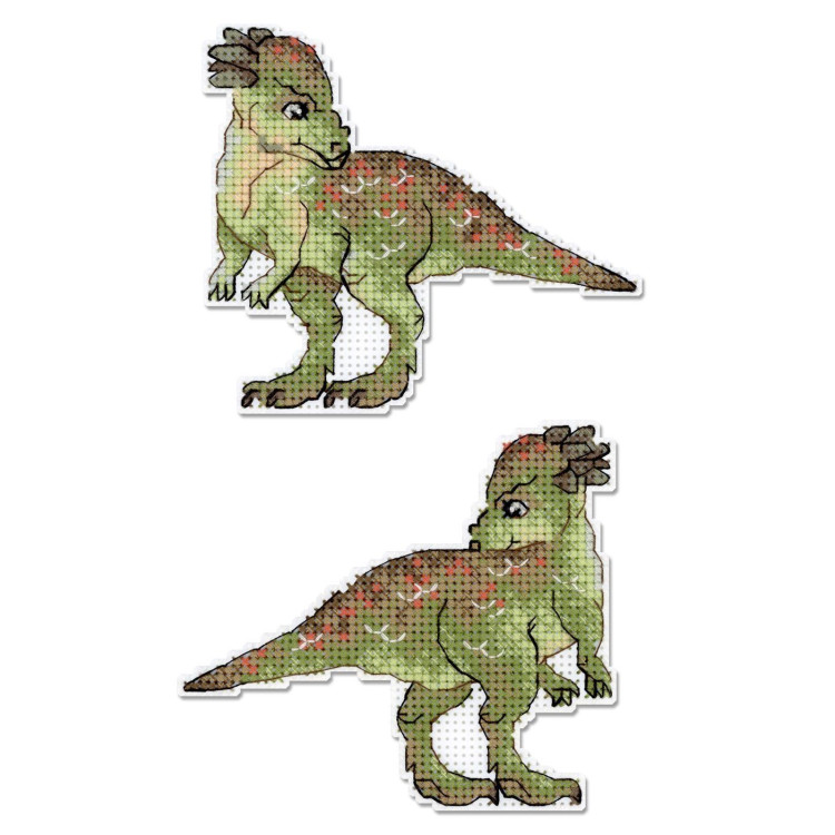 Cross stitch kit "Dinosaurs. Pachycephalosaurus" 10 x 9 cm SR-1339