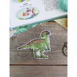 Cross stitch kit "Dinosaurs. Pachycephalosaurus" 10 x 9 cm SR-1339