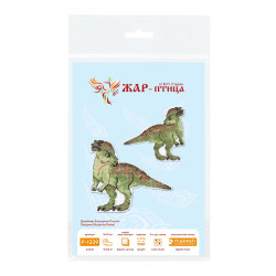Cross stitch kit "Dinosaurs. Pachycephalosaurus" 10 x 9 cm SR-1339