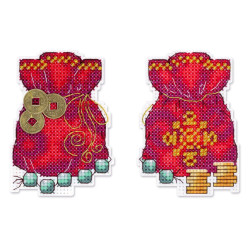 Cross stitch kit "Money bag" 8 x 6 cm SR-1323