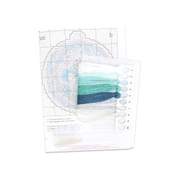 Cross stitch kit "Emerald Radiance" Christmas Ornament" 10 x 9 cm SR-1320
