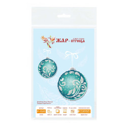 Cross stitch kit "Emerald Radiance" Christmas Ornament" 10 x 9 cm SR-1320