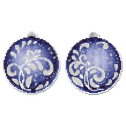 Cross stitch kit "Sapphire Radiance" Christmas Ornament" 10 x 9 cm SR-1319