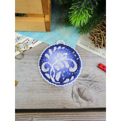 Cross stitch kit "Sapphire Radiance" Christmas Ornament" 10 x 9 cm SR-1319