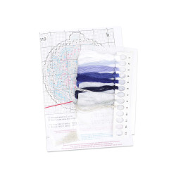 Cross stitch kit "Sapphire Radiance" Christmas Ornament" 10 x 9 cm SR-1319