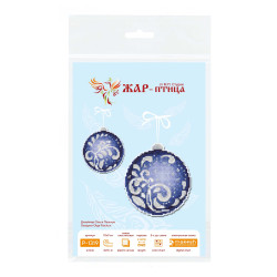 Cross stitch kit "Sapphire Radiance" Christmas Ornament" 10 x 9 cm SR-1319