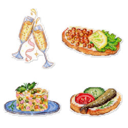 Cross stitch kit "New Year's Menu. Magnets." SR-1313