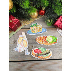 Cross stitch kit "New Year's Menu. Magnets." SR-1313
