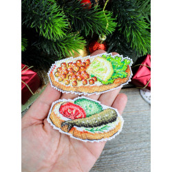 Cross stitch kit "New Year's Menu. Magnets." SR-1313