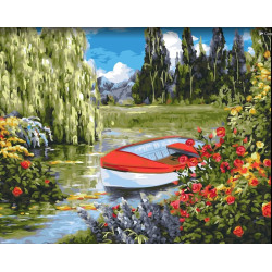 Wizardi painting by number kit. Flower bay 40x50 cm A103