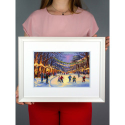 Cross stitch kit "New Year's Ice Rink" 17*25 cm SNV-1032