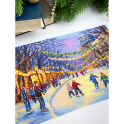 Cross stitch kit "New Year's Ice Rink" 17*25 cm SNV-1032