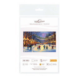Cross stitch kit "New Year's Ice Rink" 17*25 cm SNV-1032