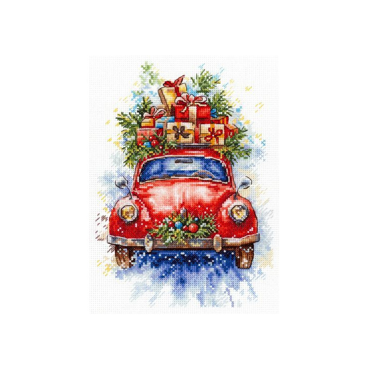 Cross stitch kit "New Year's Route" 20*14 cm SNV-1027