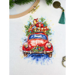 Cross stitch kit "New Year's Route" 20*14 cm SNV-1027