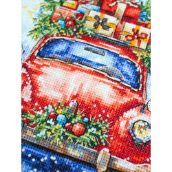 Cross stitch kit "New Year's Route" 20*14 cm SNV-1027