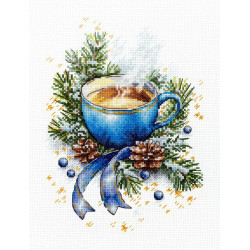 Cross stitch kit "Warming tea" 20*14 cm SNV-1026