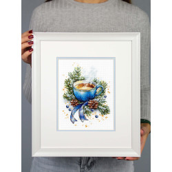 Cross stitch kit "Warming tea" 20*14 cm SNV-1026