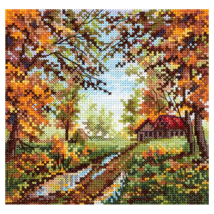 Cross stitch kit "Early autumn" 14*14 cm SNV-1021