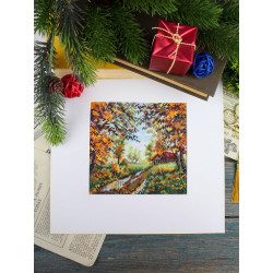 Cross stitch kit "Early autumn" 14*14 cm SNV-1021