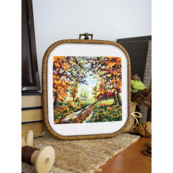 Cross stitch kit "Early autumn" 14*14 cm SNV-1021