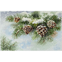 Cross stitch kit "Snow-covered branch" 18*26 cm SNV-1020