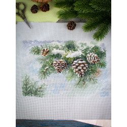 Cross stitch kit "Snow-covered branch" 18*26 cm SNV-1020