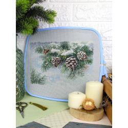 Cross stitch kit "Snow-covered branch" 18*26 cm SNV-1020
