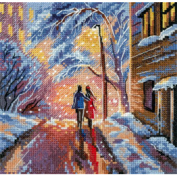 Cross stitch kit "On the way home" 14*14 cm SNV-1009