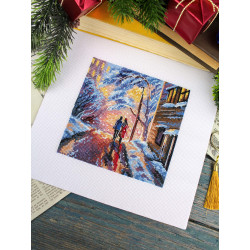 Cross stitch kit "On the way home" 14*14 cm SNV-1009