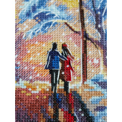 Cross stitch kit "On the way home" 14*14 cm SNV-1009