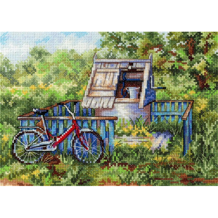 Cross stitch kit "Well water" 15*20 cm SNV-1008