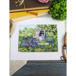 Cross stitch kit "Well water" 15*20 cm SNV-1008