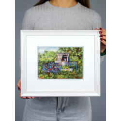 Cross stitch kit "Well water" 15*20 cm SNV-1008