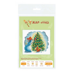 Cross stitch kit "Decorating the Christmas tree" 17*15 cm SM-1254