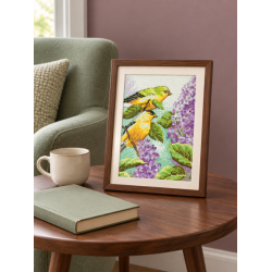 Goldfinch and Lilacs D70-65153