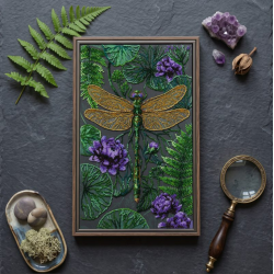 Main Bead Embroidery Kit -Emerald Silence AAB-994