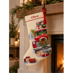 Santa's Truck Stocking D70-08986