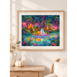 Kreuzstich-Set "Glow Ghost Cove" 36x29 cm SLETIL9989