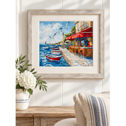 Cross stitch kit "Harbor Breeze" 24x20 cm SLETIL9986