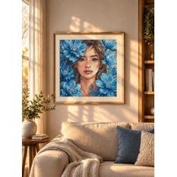 Набор для вышивания "Синий взгляд" 26.99 × 26.99 см AVA-P125
