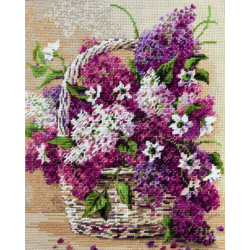 Basket of Lilacs 24x30 cm SR2359