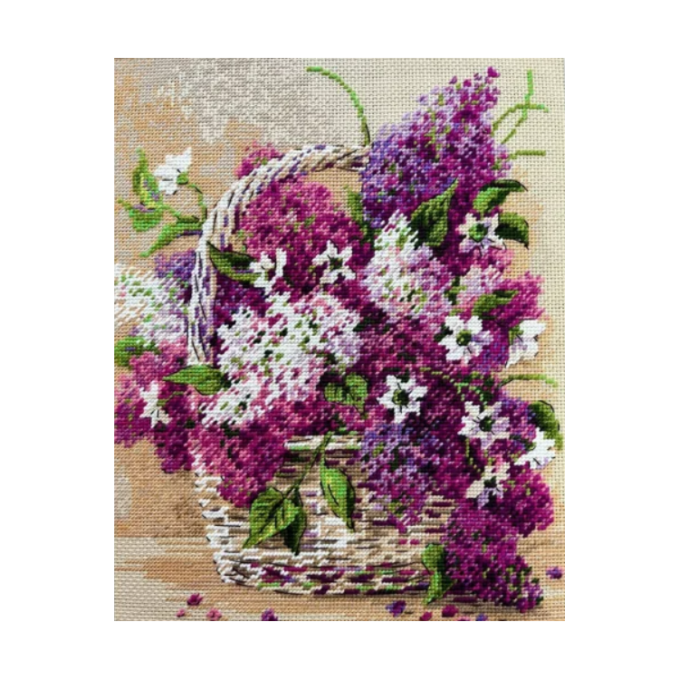 Basket of Lilacs 24x30 cm SR2359